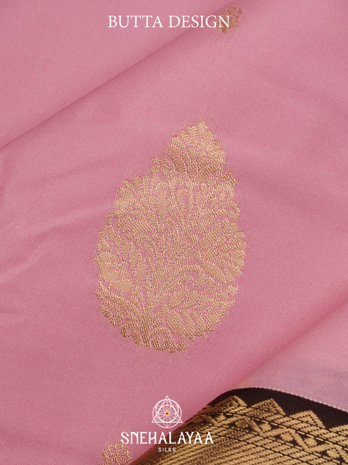 Baby Pink Art Silk Saree