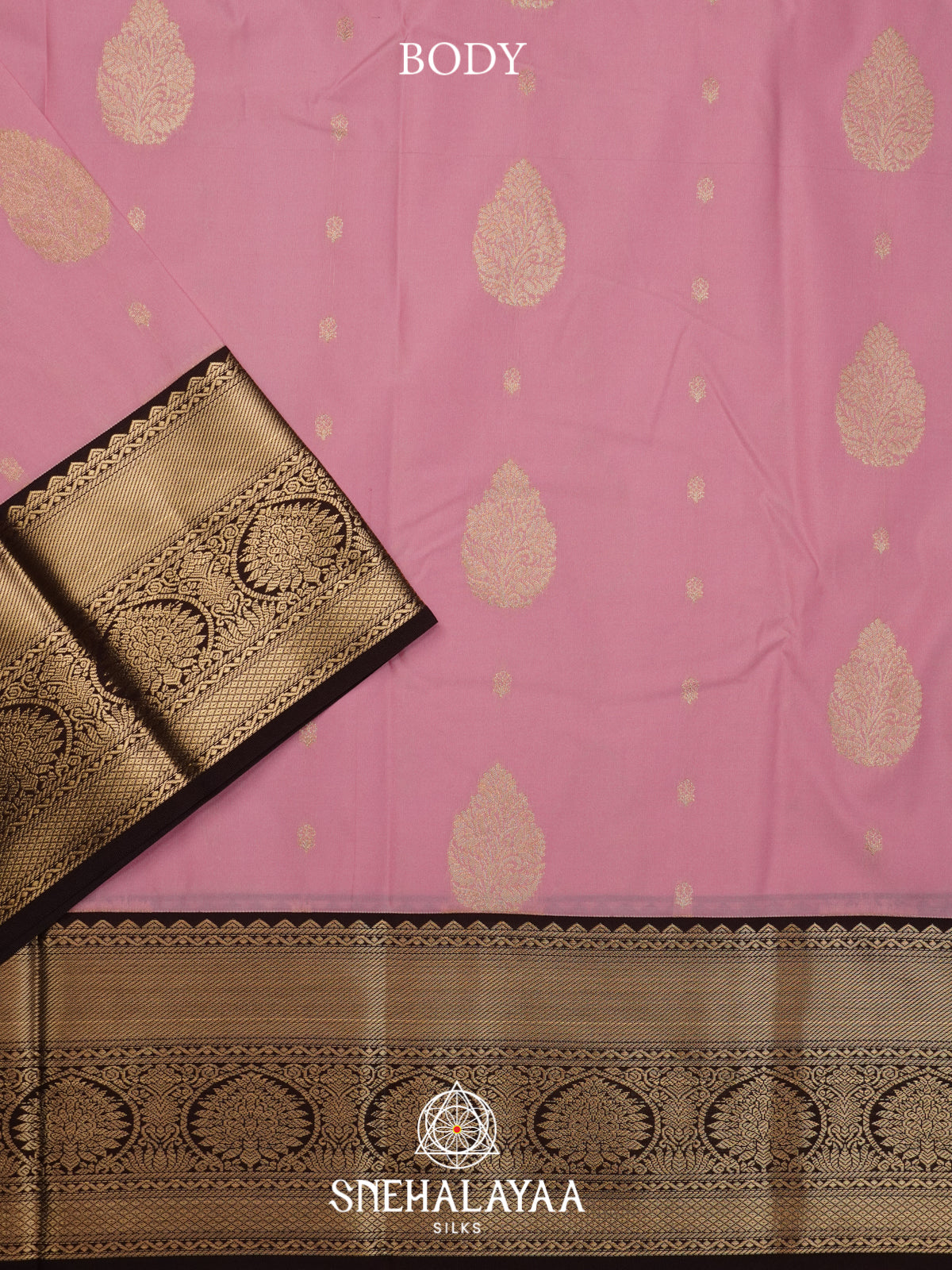 Baby Pink Art Silk Saree