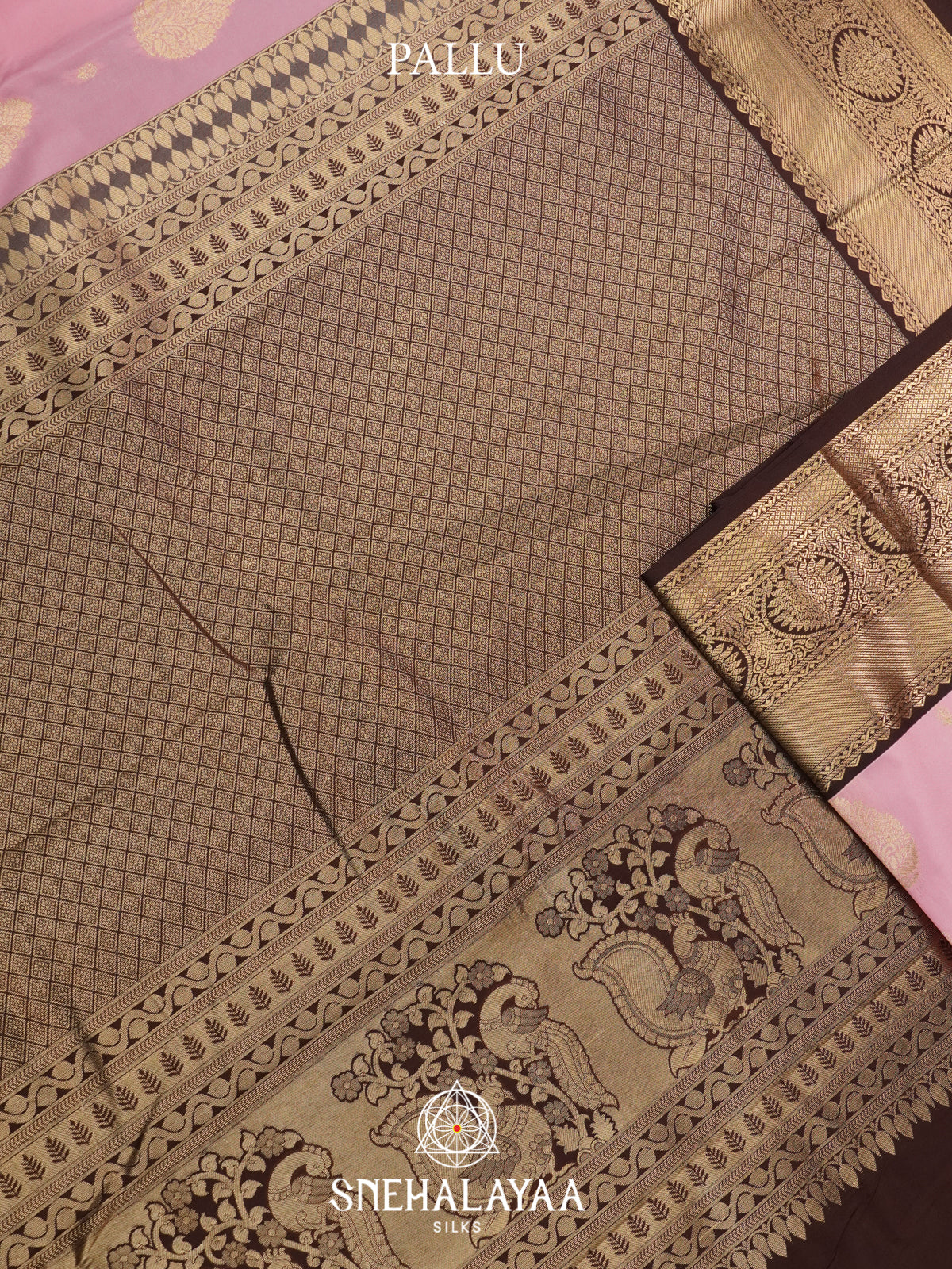 Baby Pink Art Silk Saree