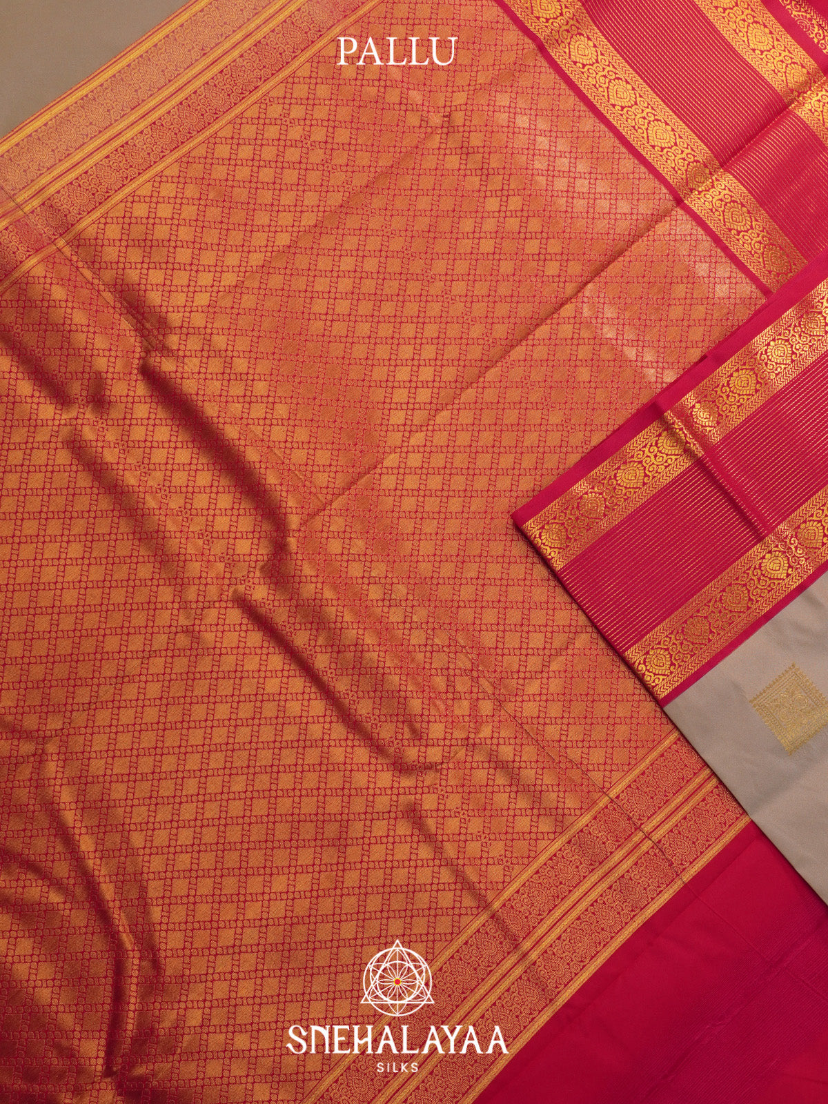 Beige Art Silk Saree