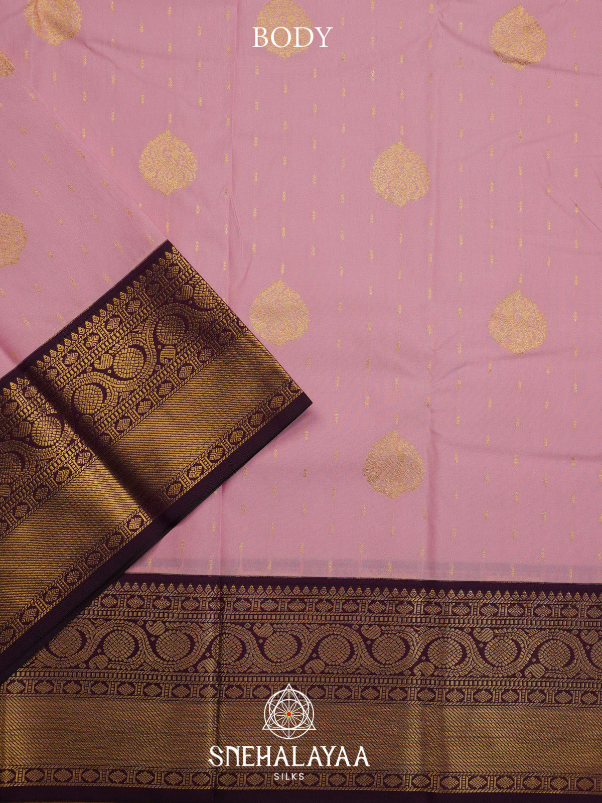 Baby Pink Art Silk Saree