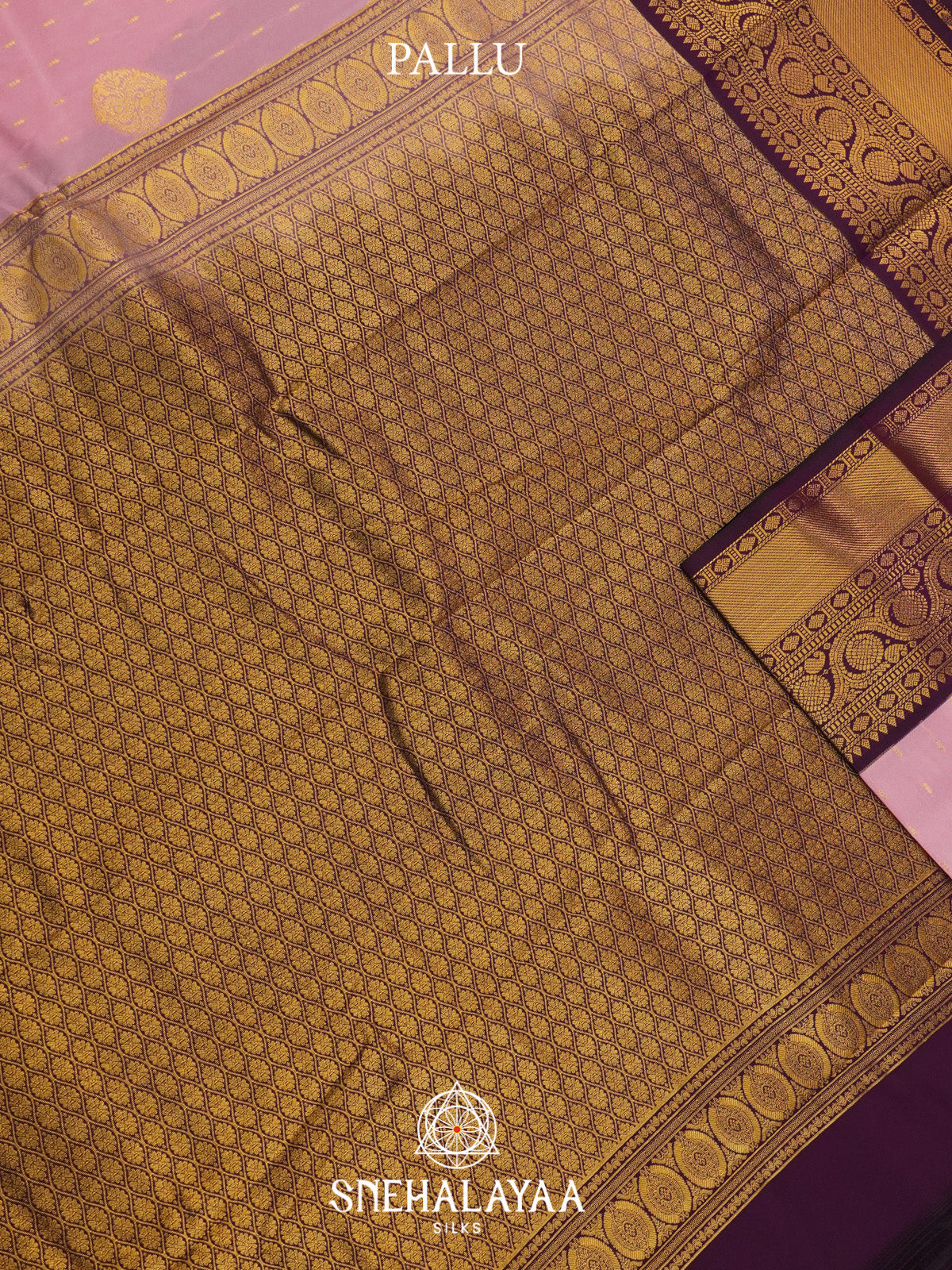 Baby Pink Art Silk Saree