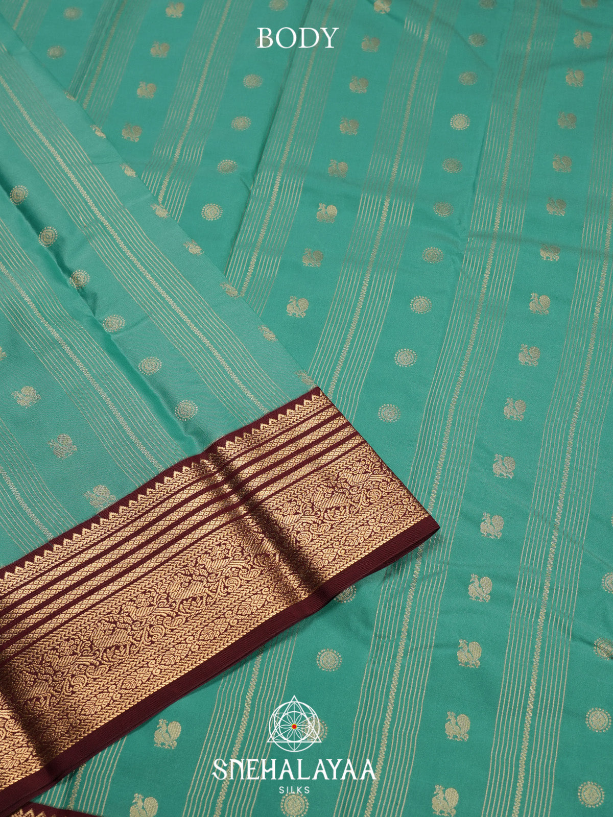 Teal Blue Art Silk Saree