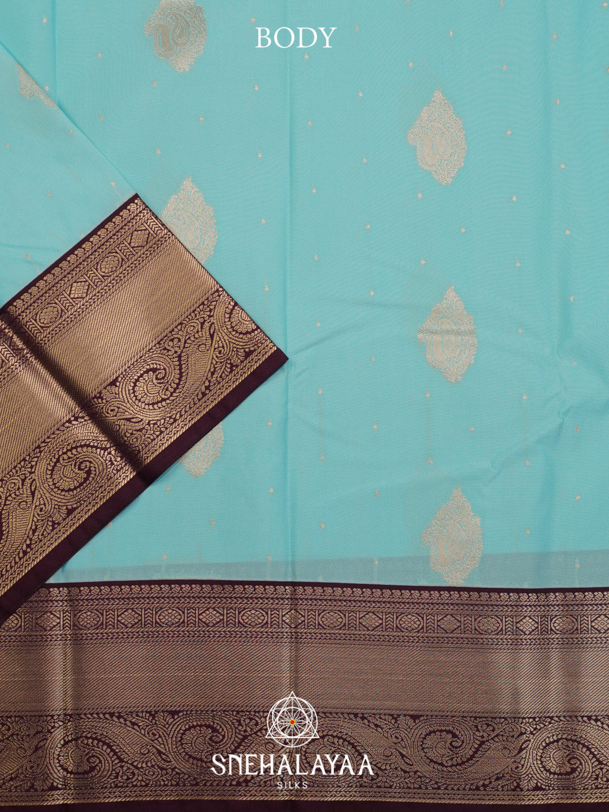 Pale Blue Art Silk Saree