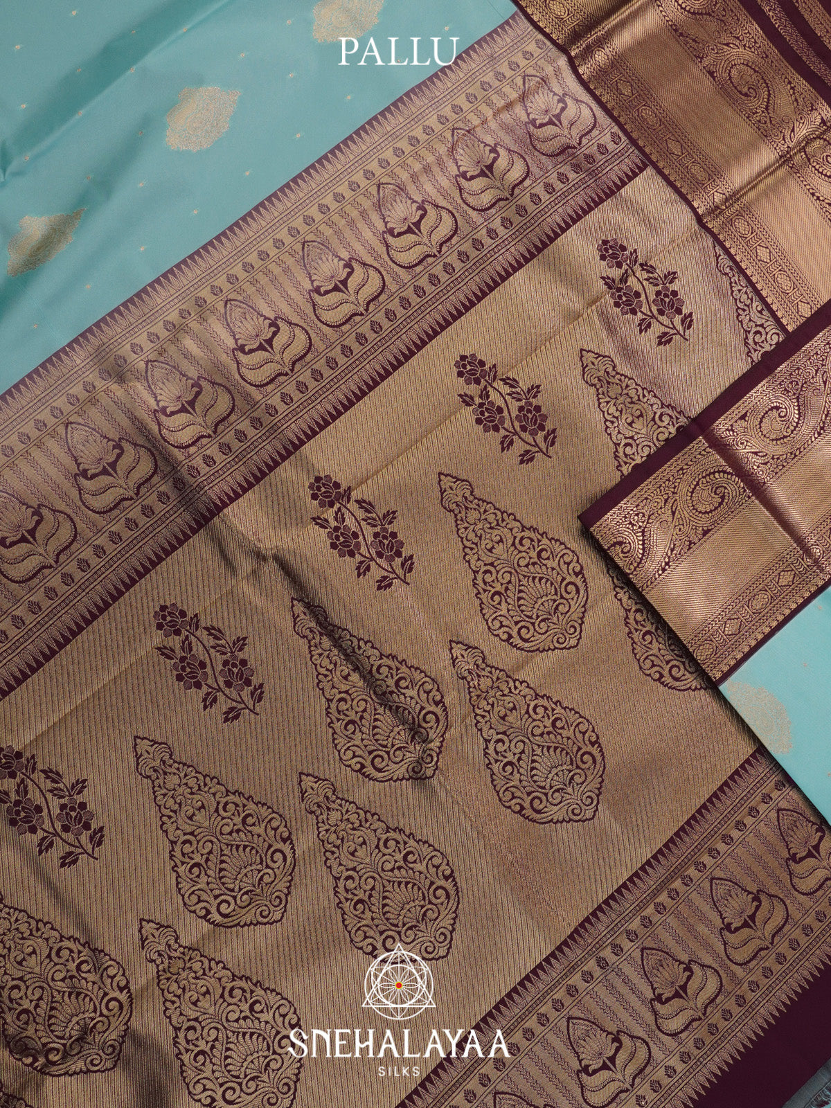 Pale Blue Art Silk Saree
