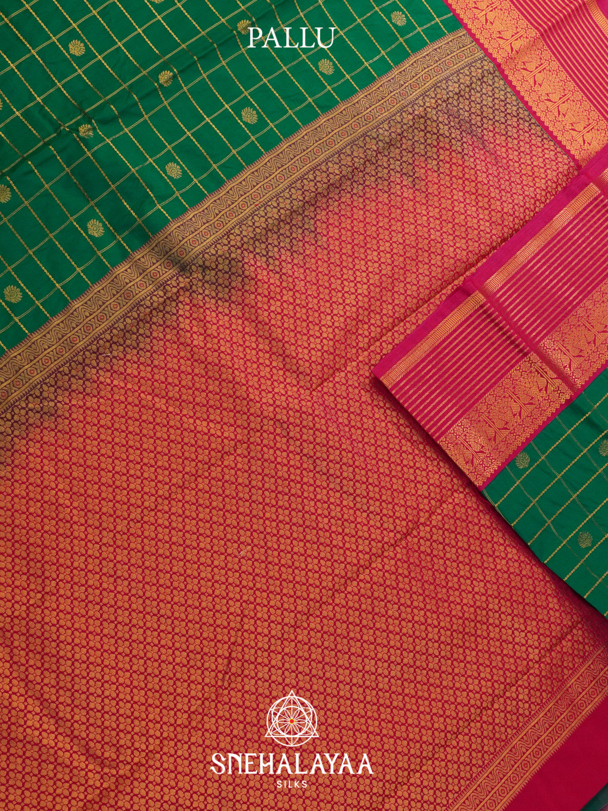 Emerald Green Art Silk Saree