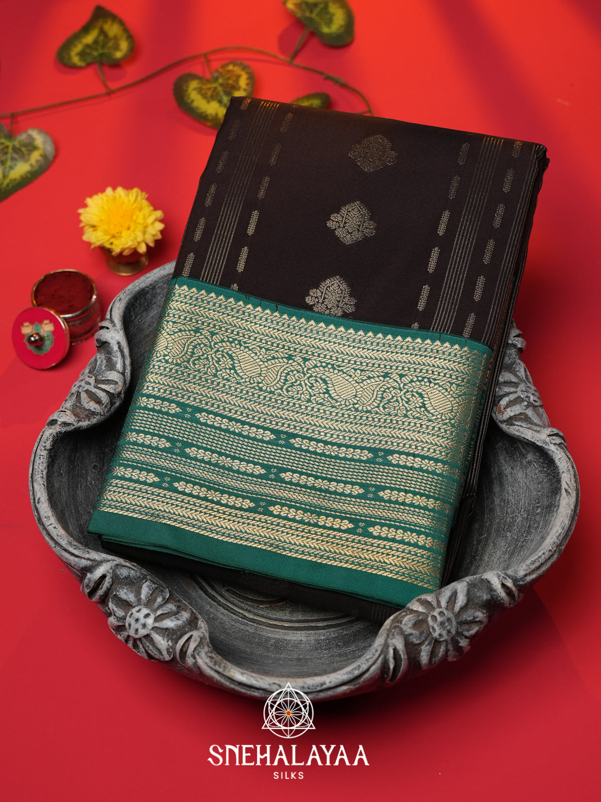 Coffee Brown Art Silk Saree