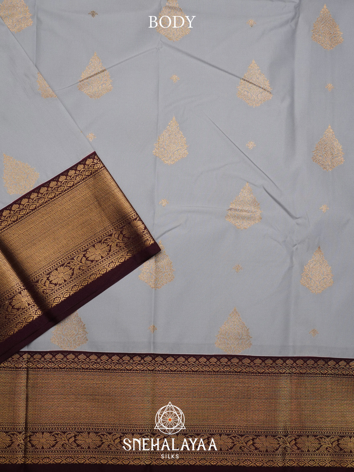 Grey Art Silk Saree