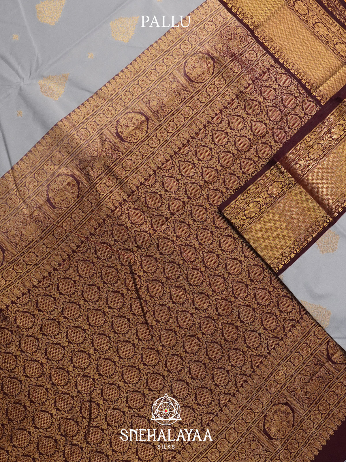 Grey Art Silk Saree