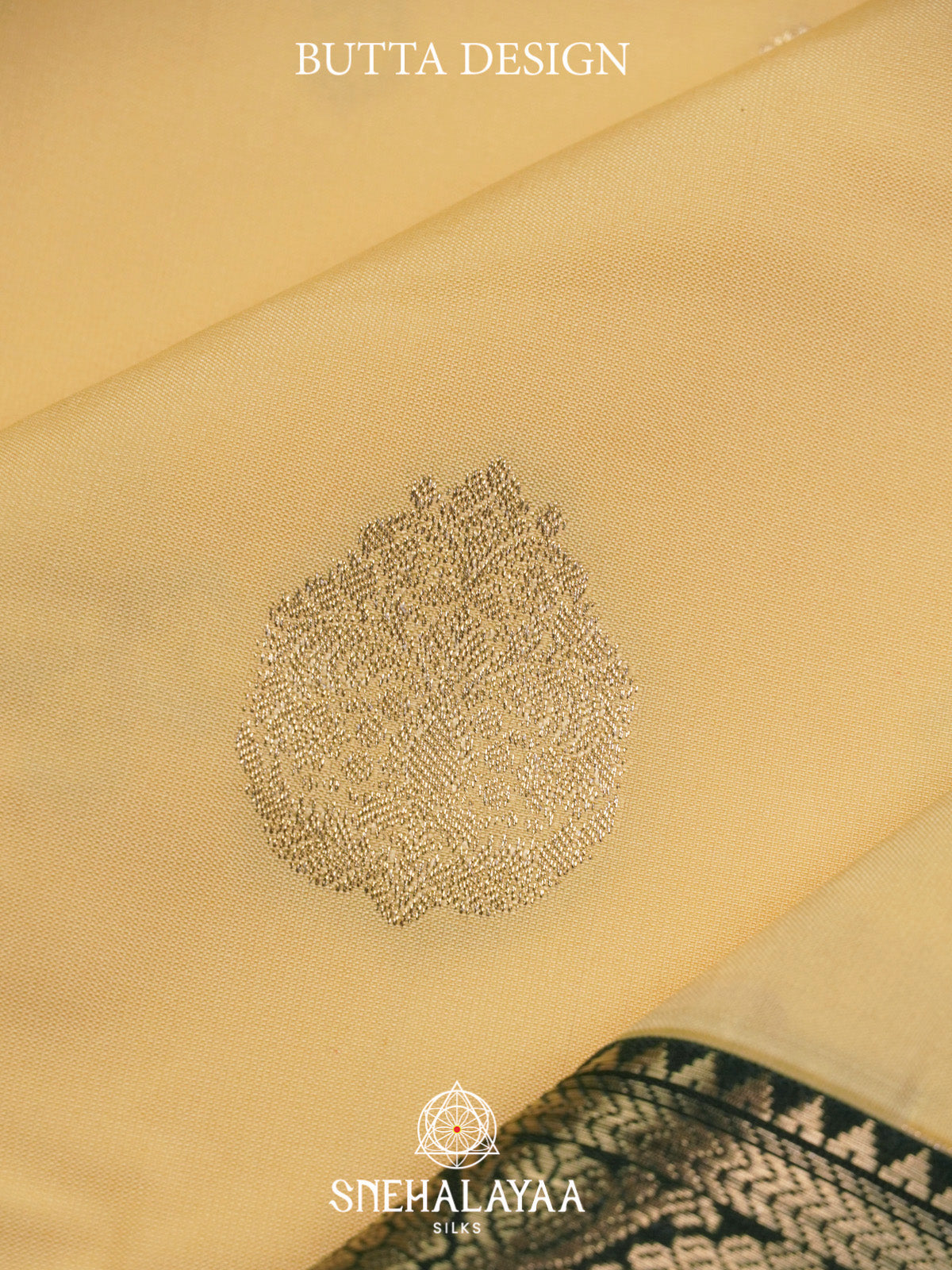 Pale Yellow Art Silk Saree