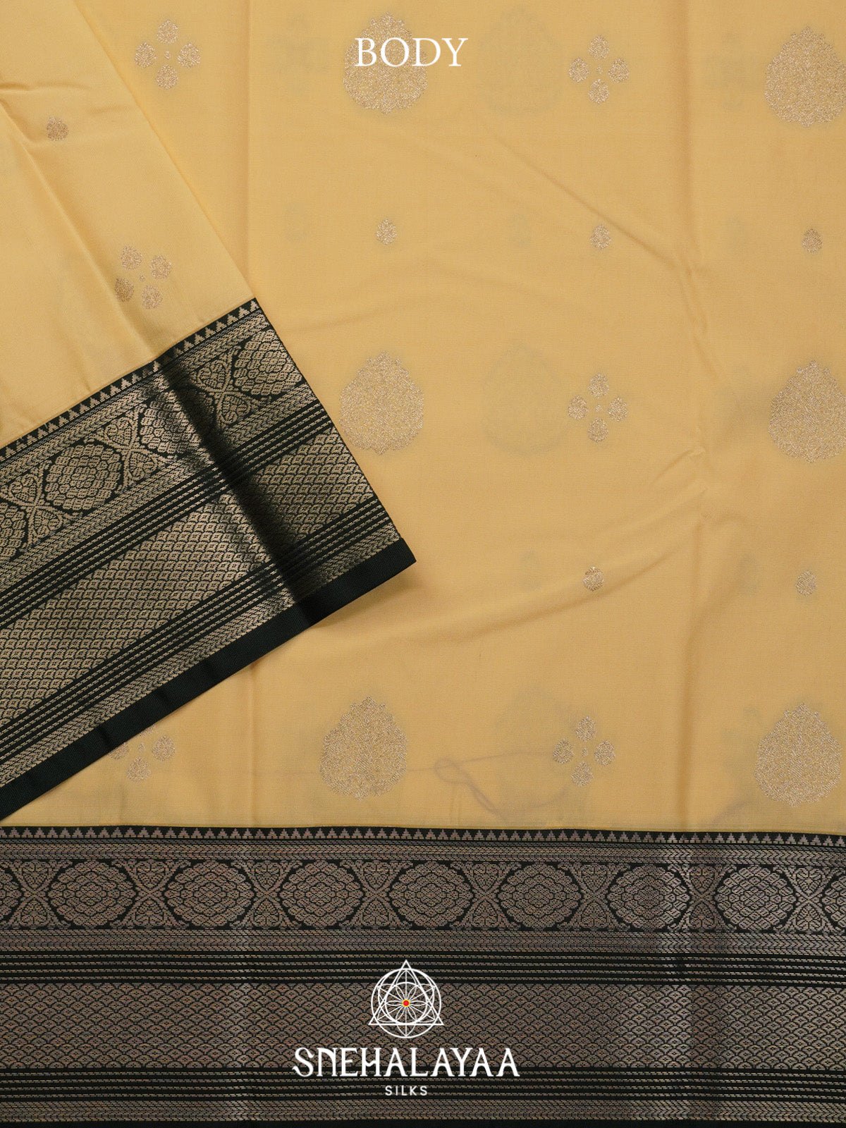 Pale Yellow Art Silk Saree