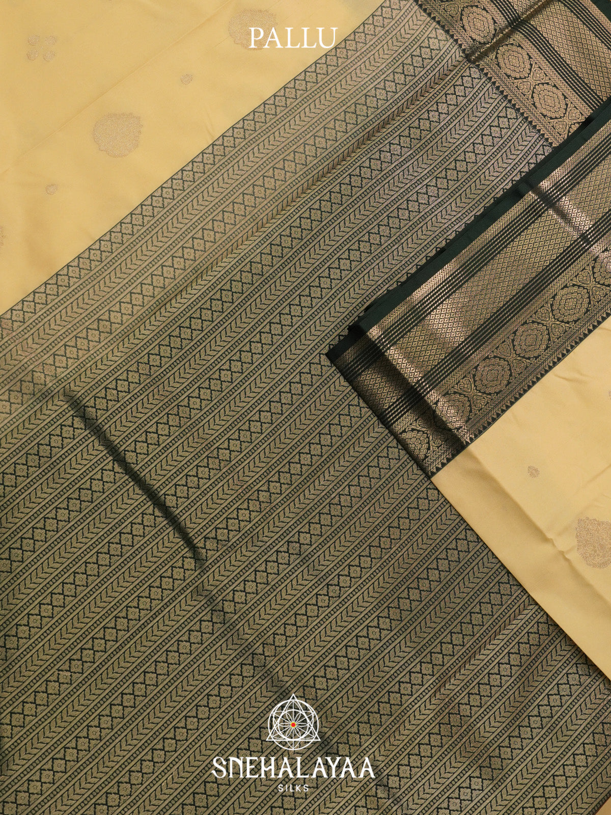 Pale Yellow Art Silk Saree