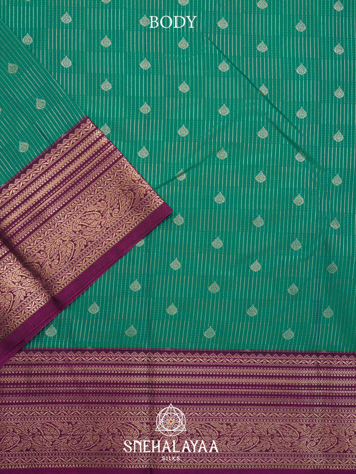 Teal Green Art Silk Saree