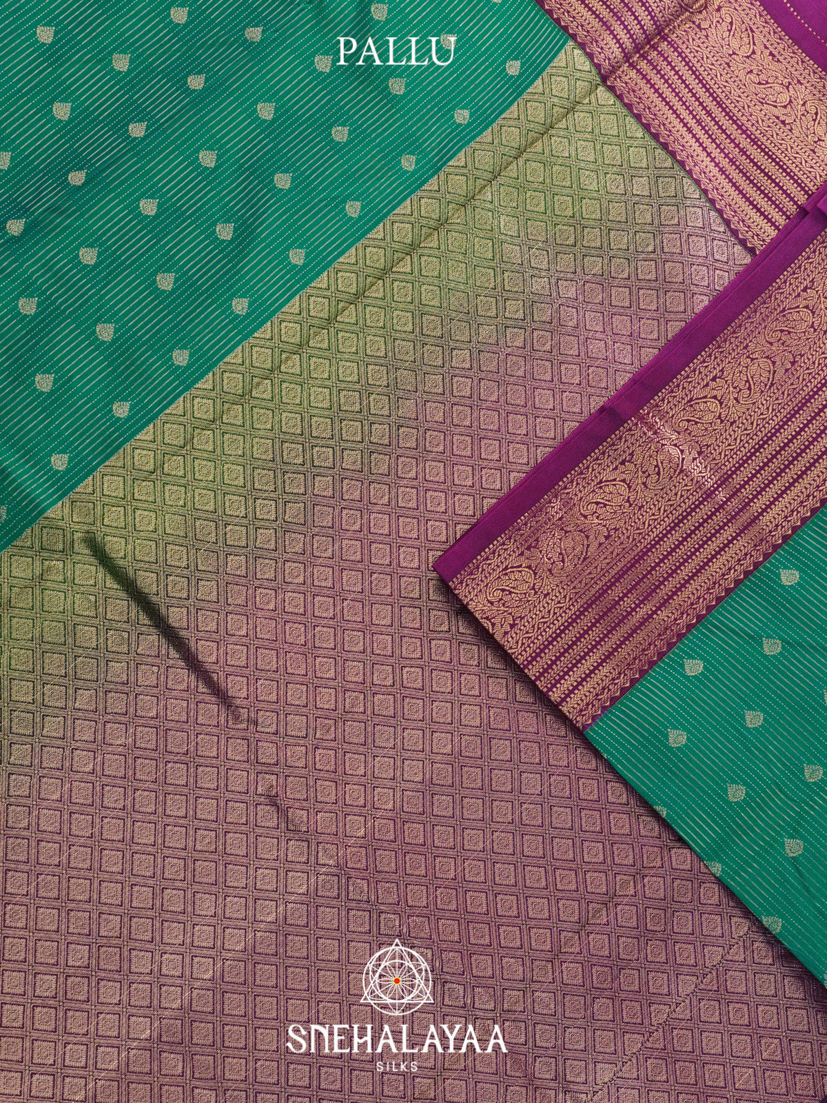 Teal Green Art Silk Saree