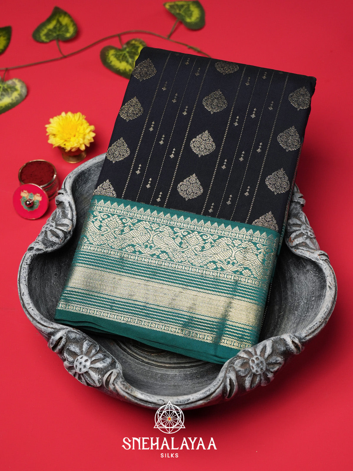 Midnight Blue Art Silk Saree