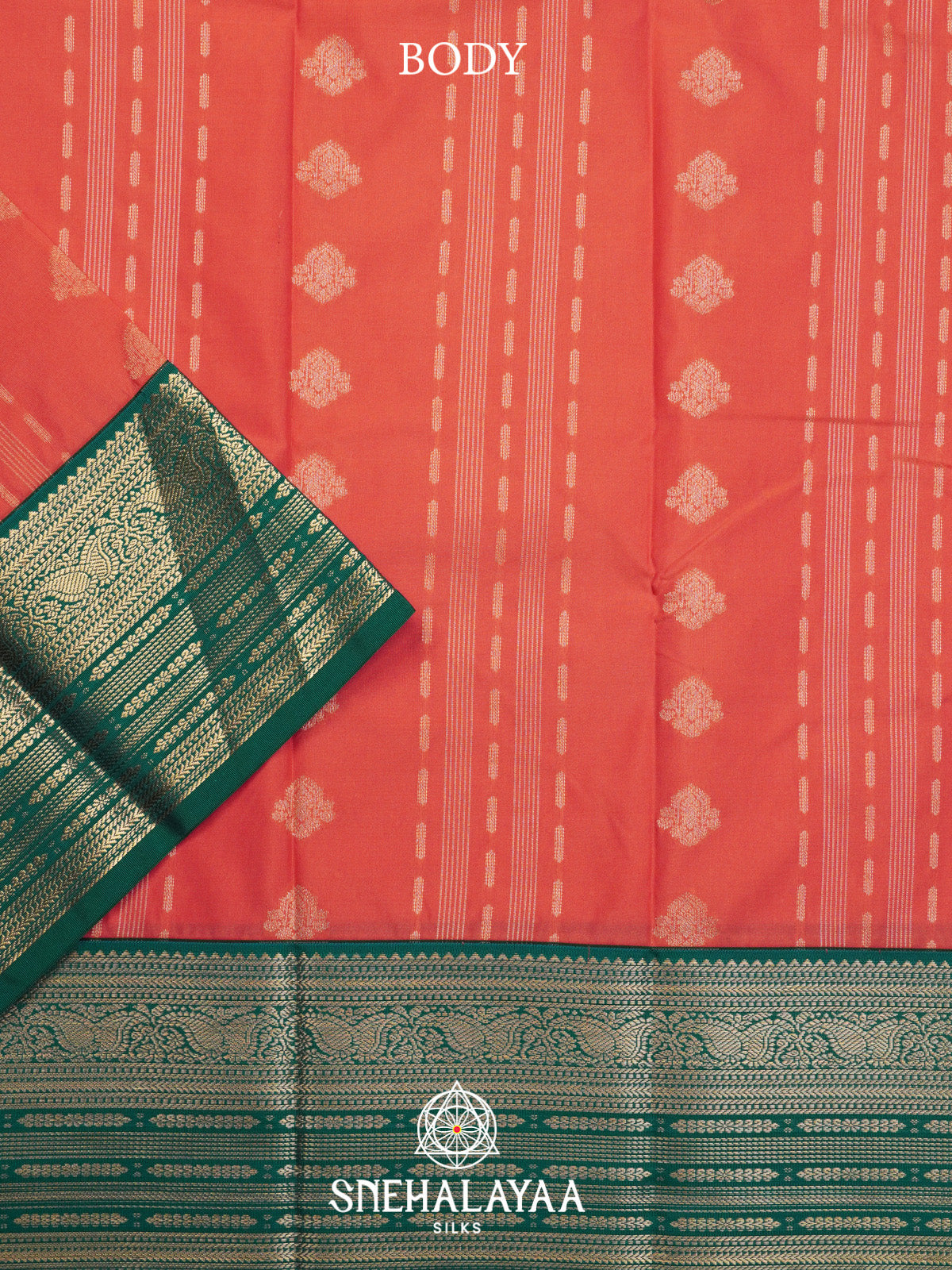 Peach Art Silk Saree