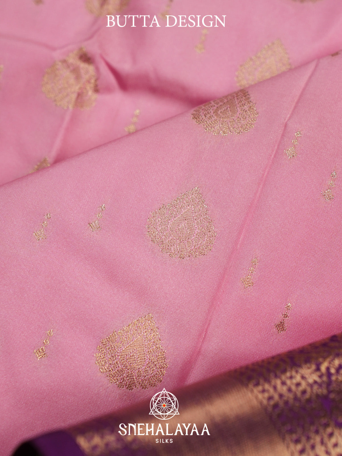 Baby Pink Art Silk Saree