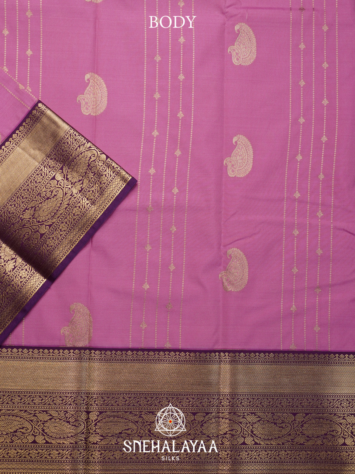 Lavender Art Silk Saree