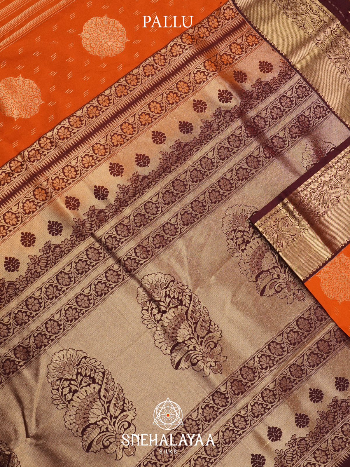 Orange Art Silk Saree