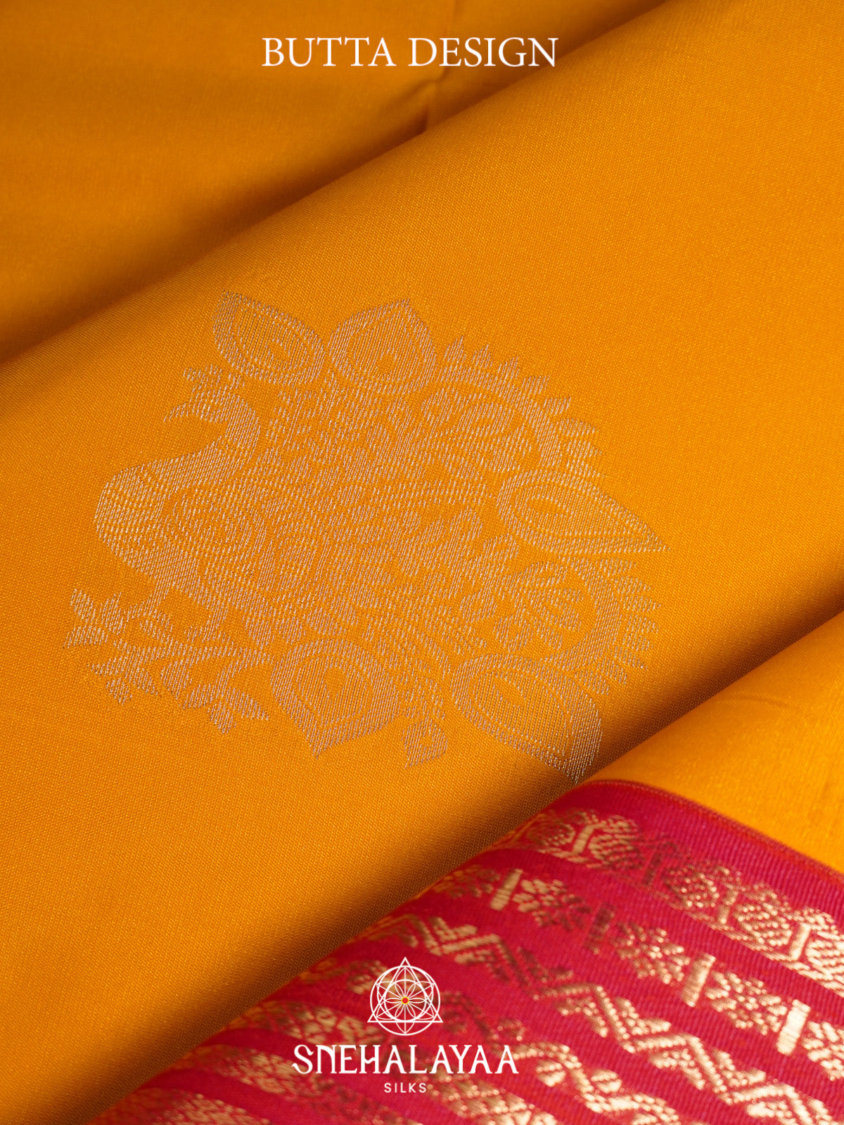 Mango Yellow Art Silk Saree