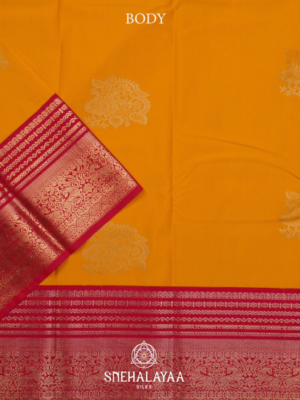 Mango Yellow Art Silk Saree