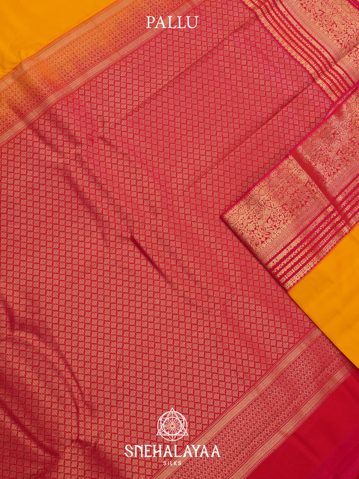 Mango Yellow Art Silk Saree