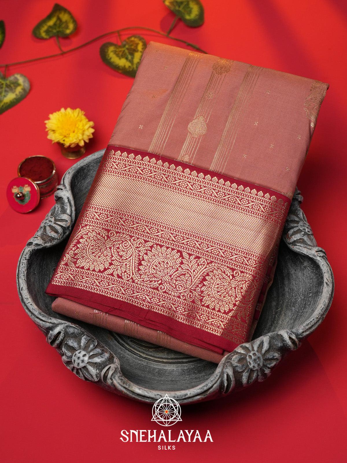 Mauve Art Silk Saree