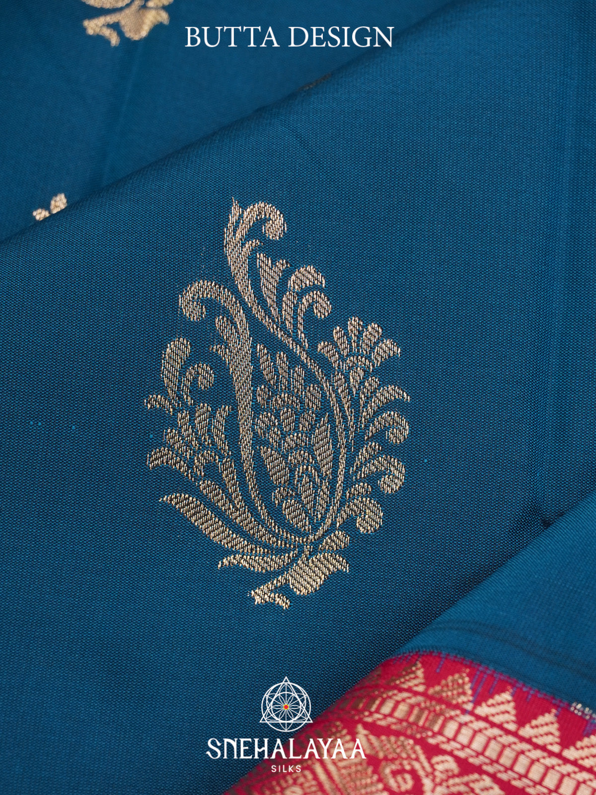 Peacock Blue Art Silk Saree
