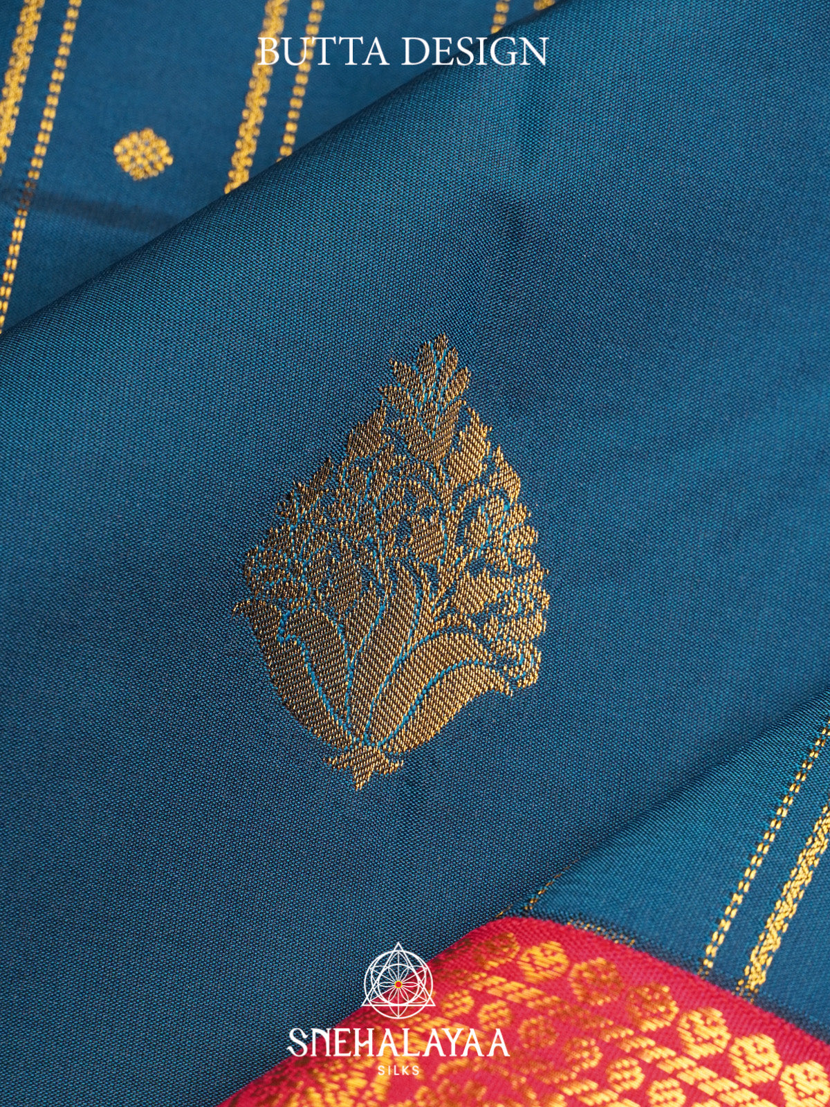 Peacock Blue Art Silk Saree