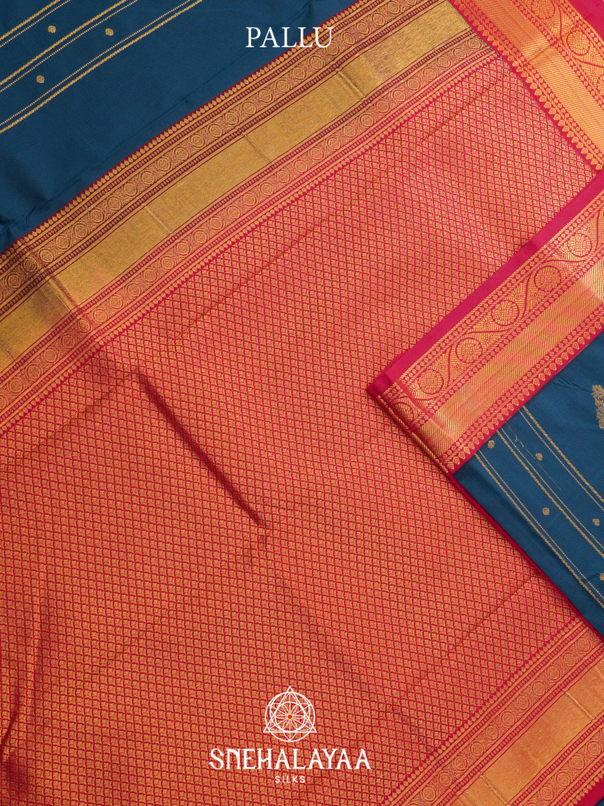 Peacock Blue Art Silk Saree