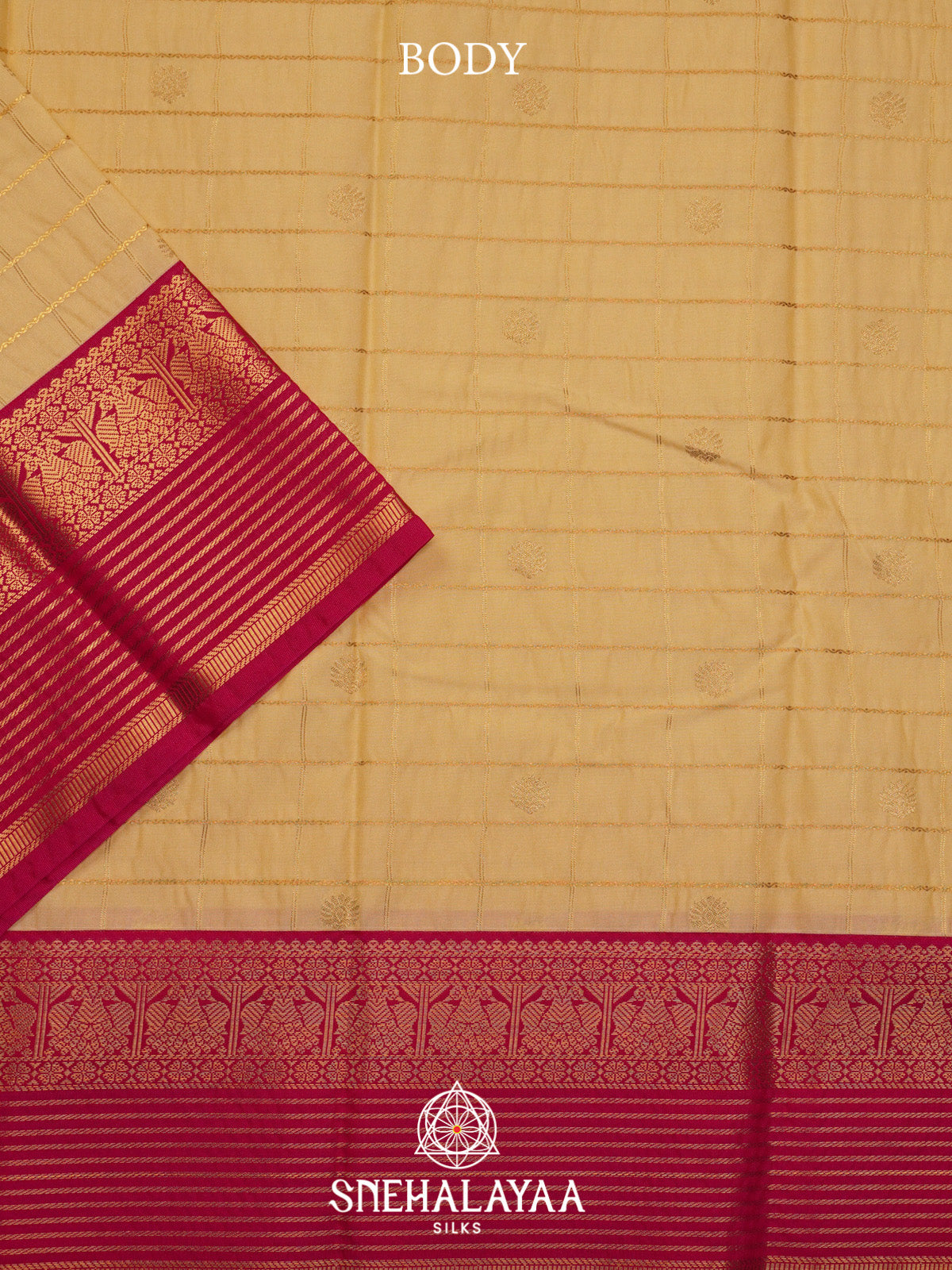 Pale Yellow Art Silk Saree