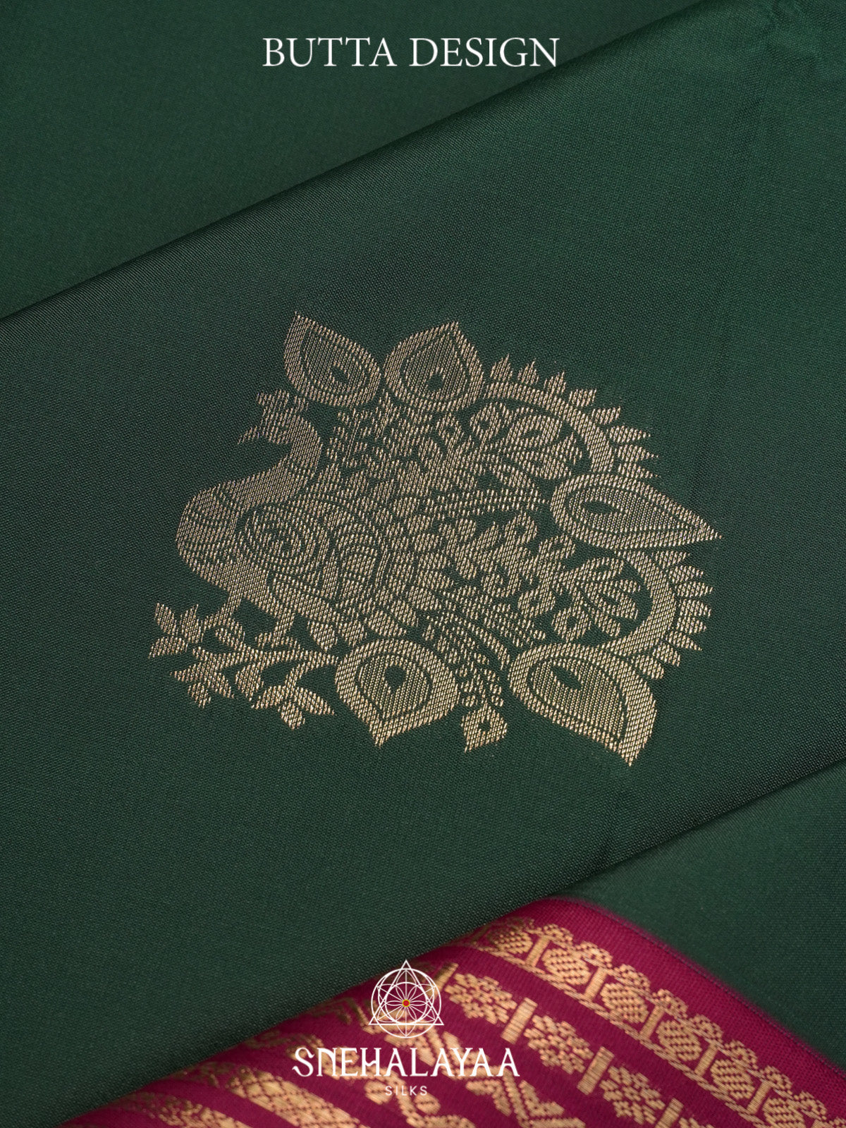 Forest Green Art Silk Saree