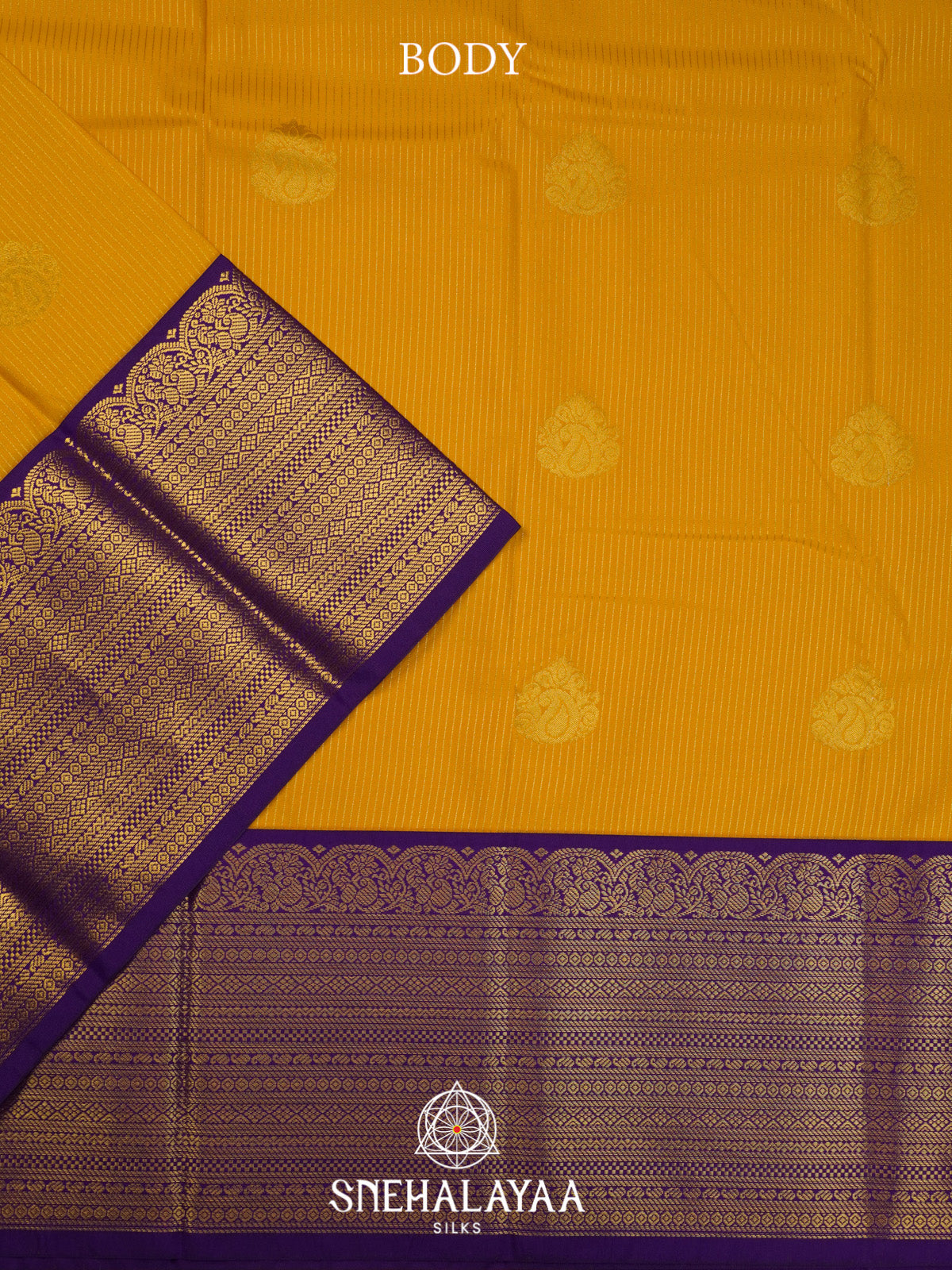 Yellow Art Silk Saree