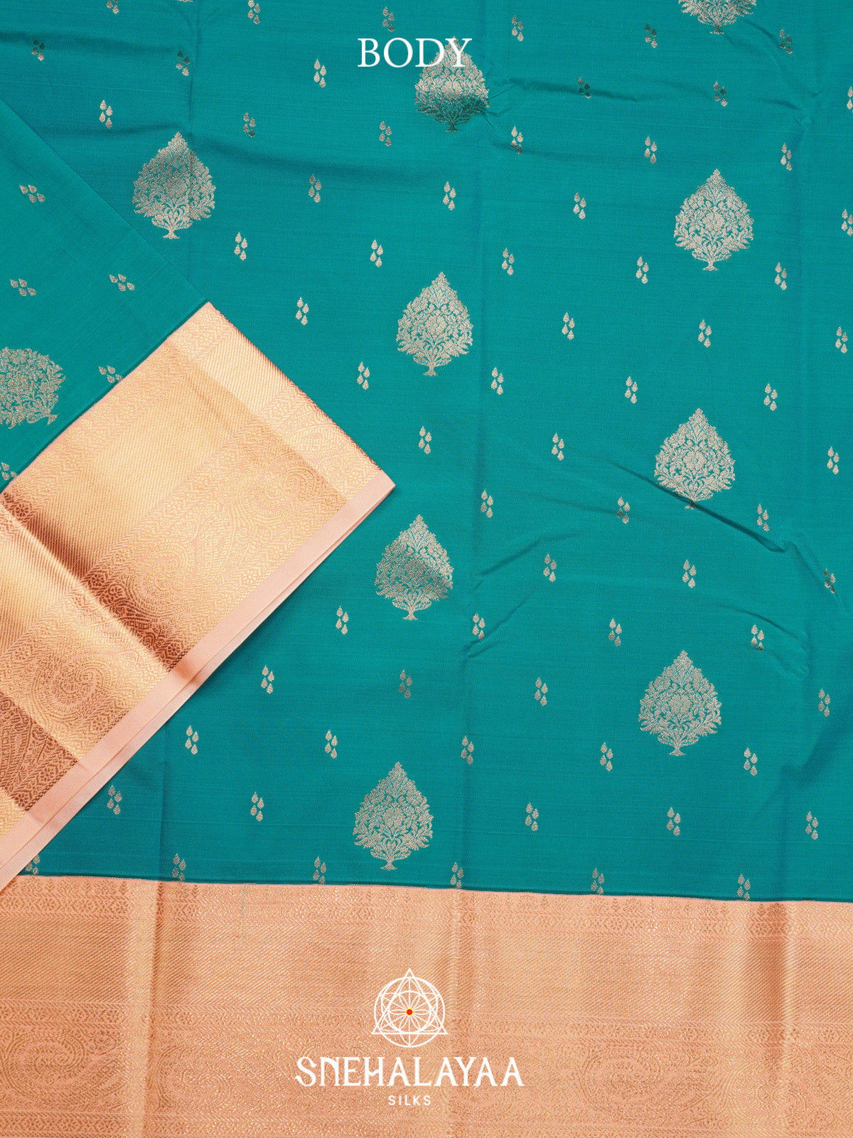 Teal Green Art Silk Saree