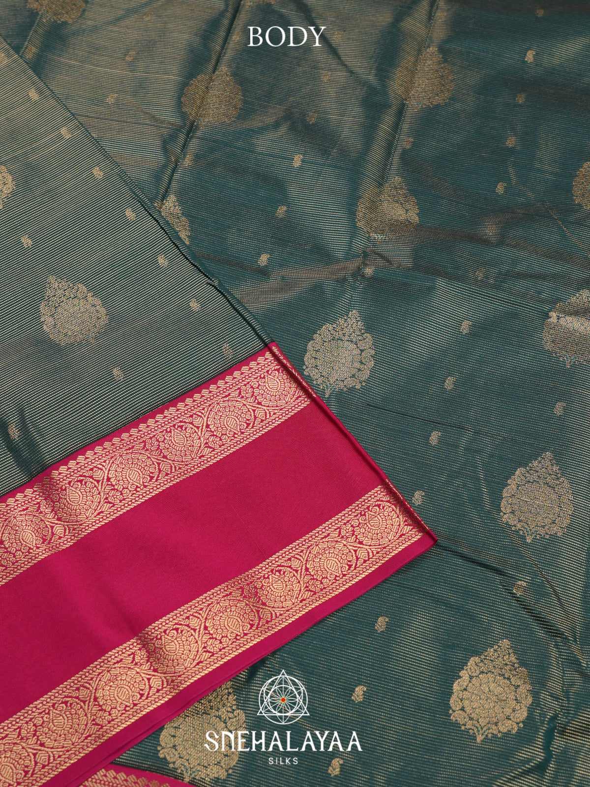 Teal Blue Art Silk Saree