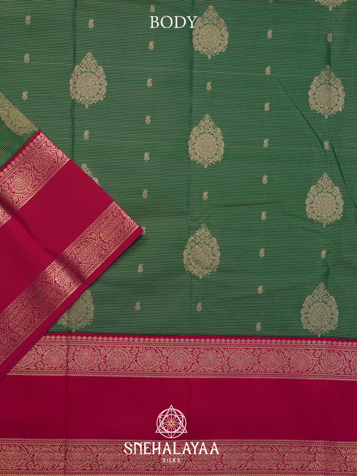 Emerald Green Art Silk Saree