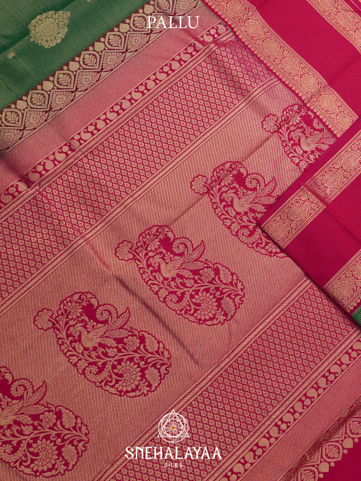 Emerald Green Art Silk Saree