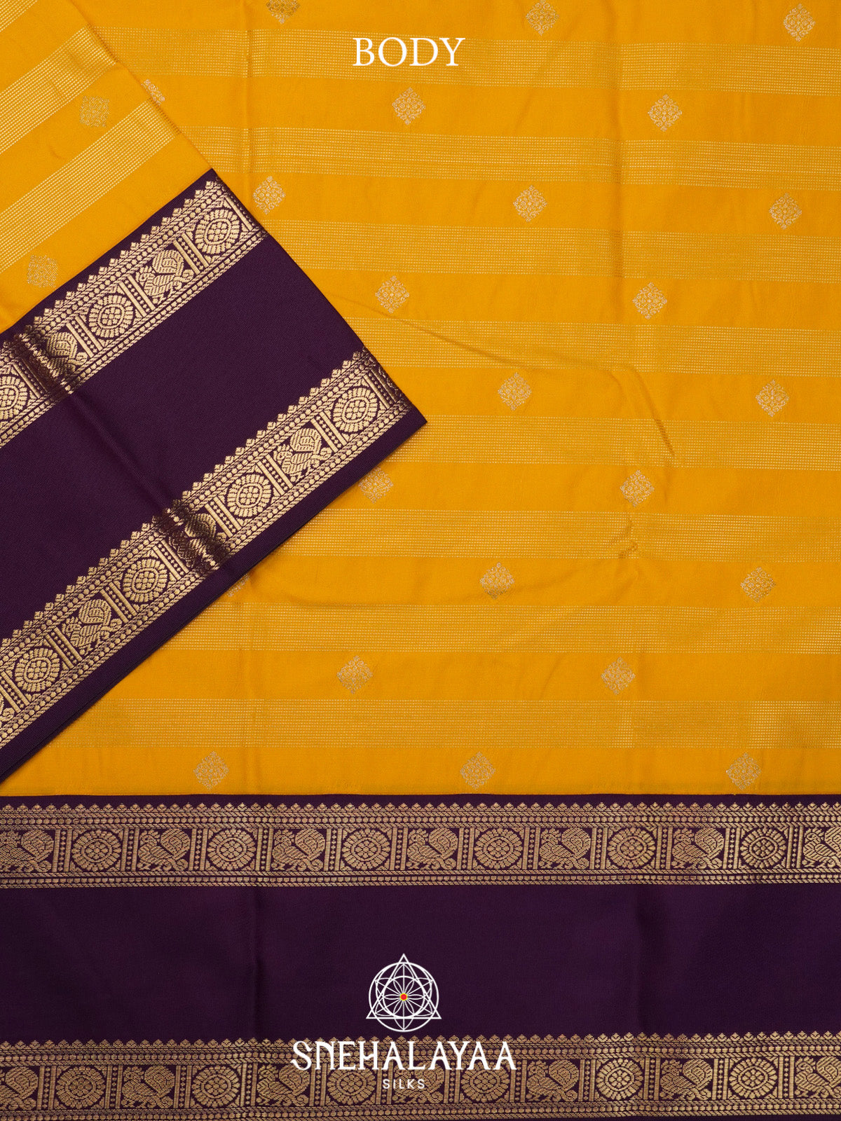 Yellow Art Silk Saree