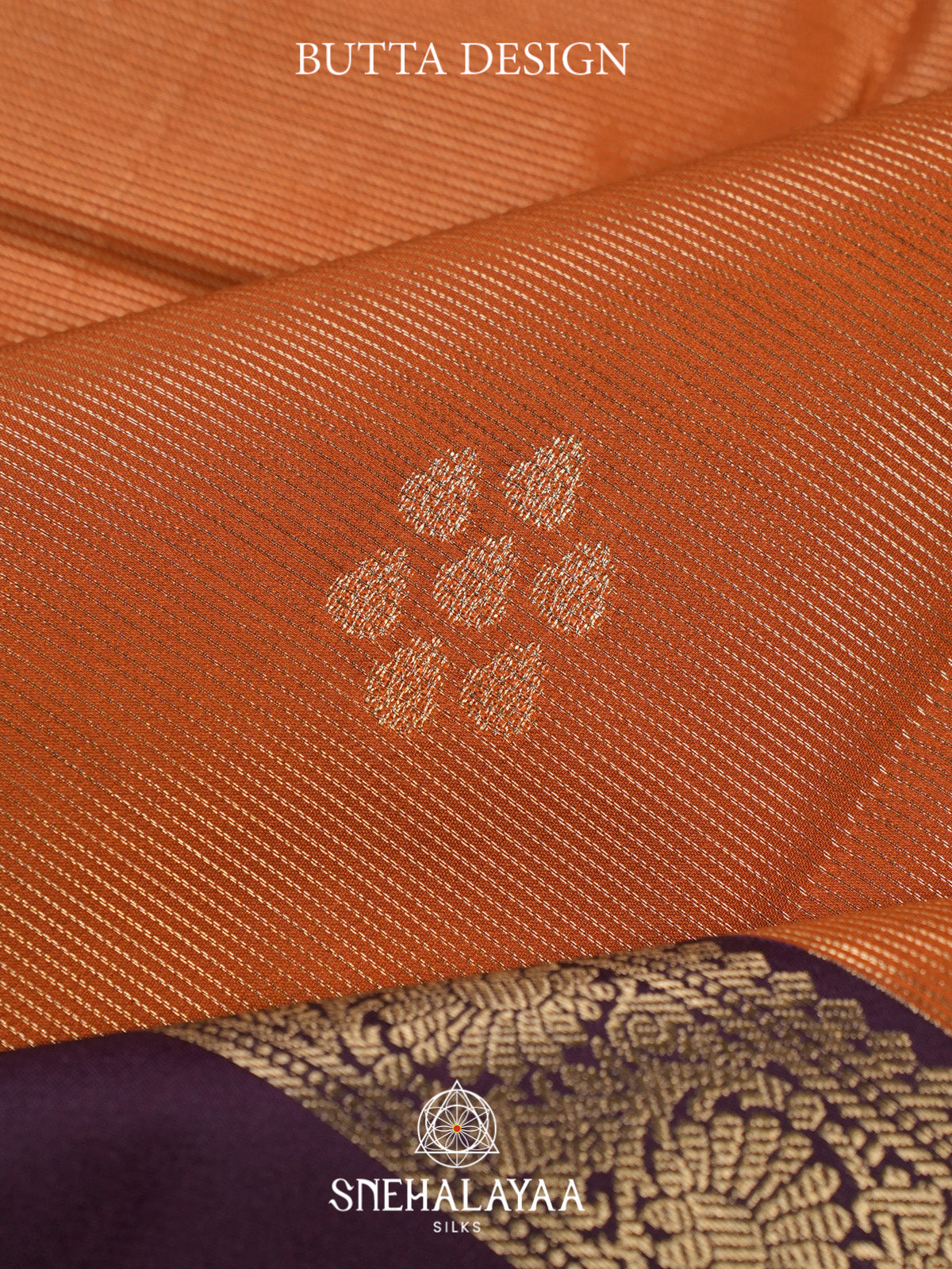Orange Art Silk Saree