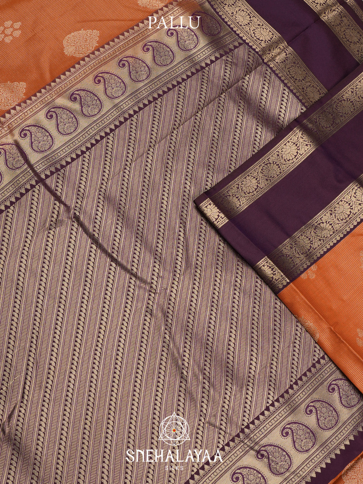 Orange Art Silk Saree