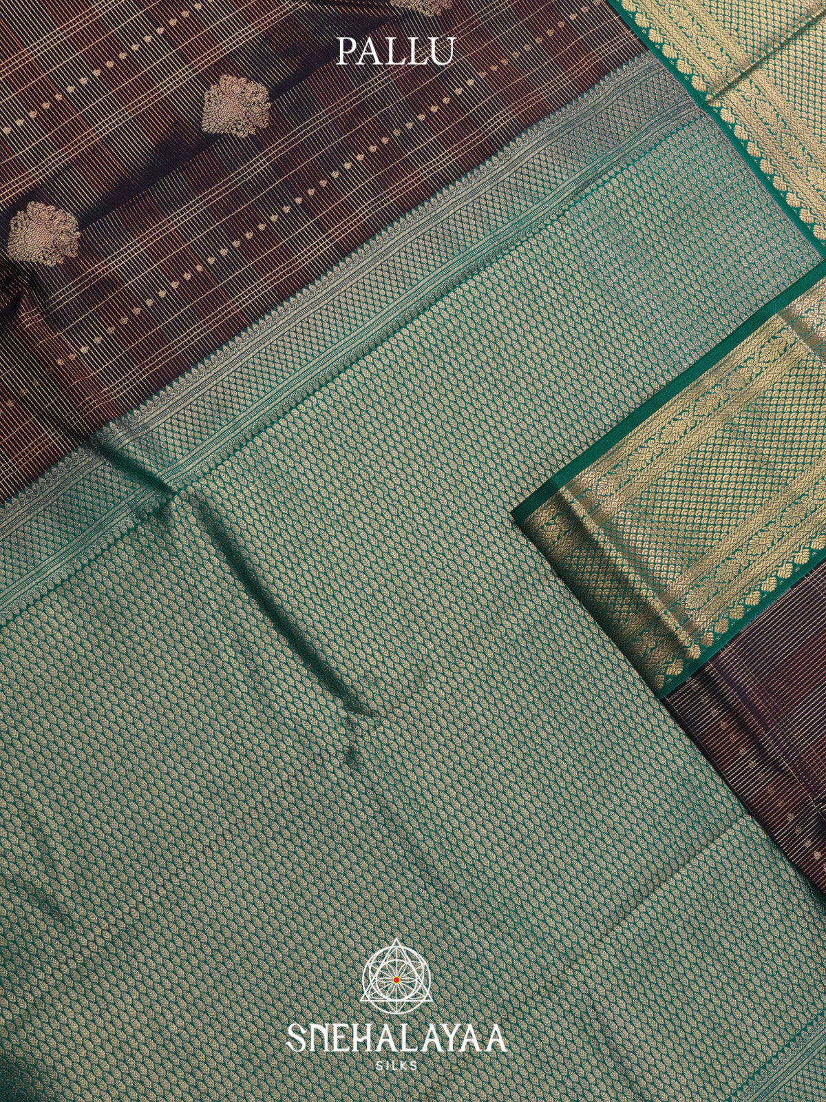 Chocolate Brown Art Silk Saree