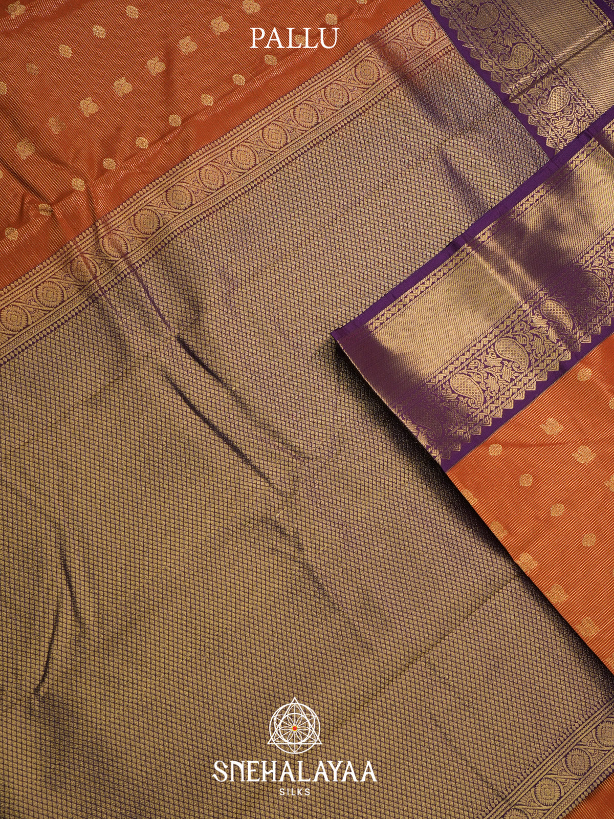 Burnt Orange Art Silk Saree