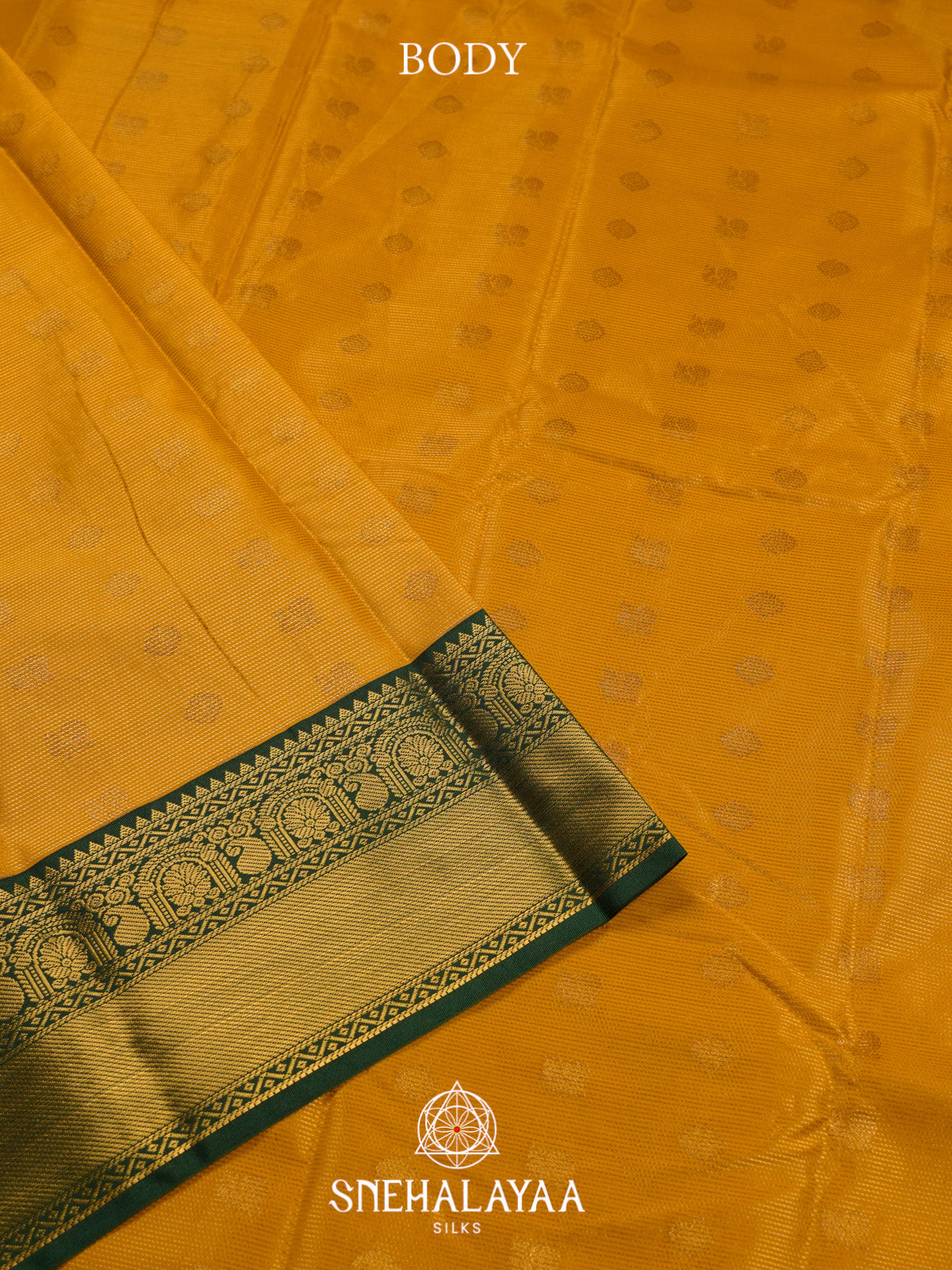 Mango Yellow Art Silk Saree