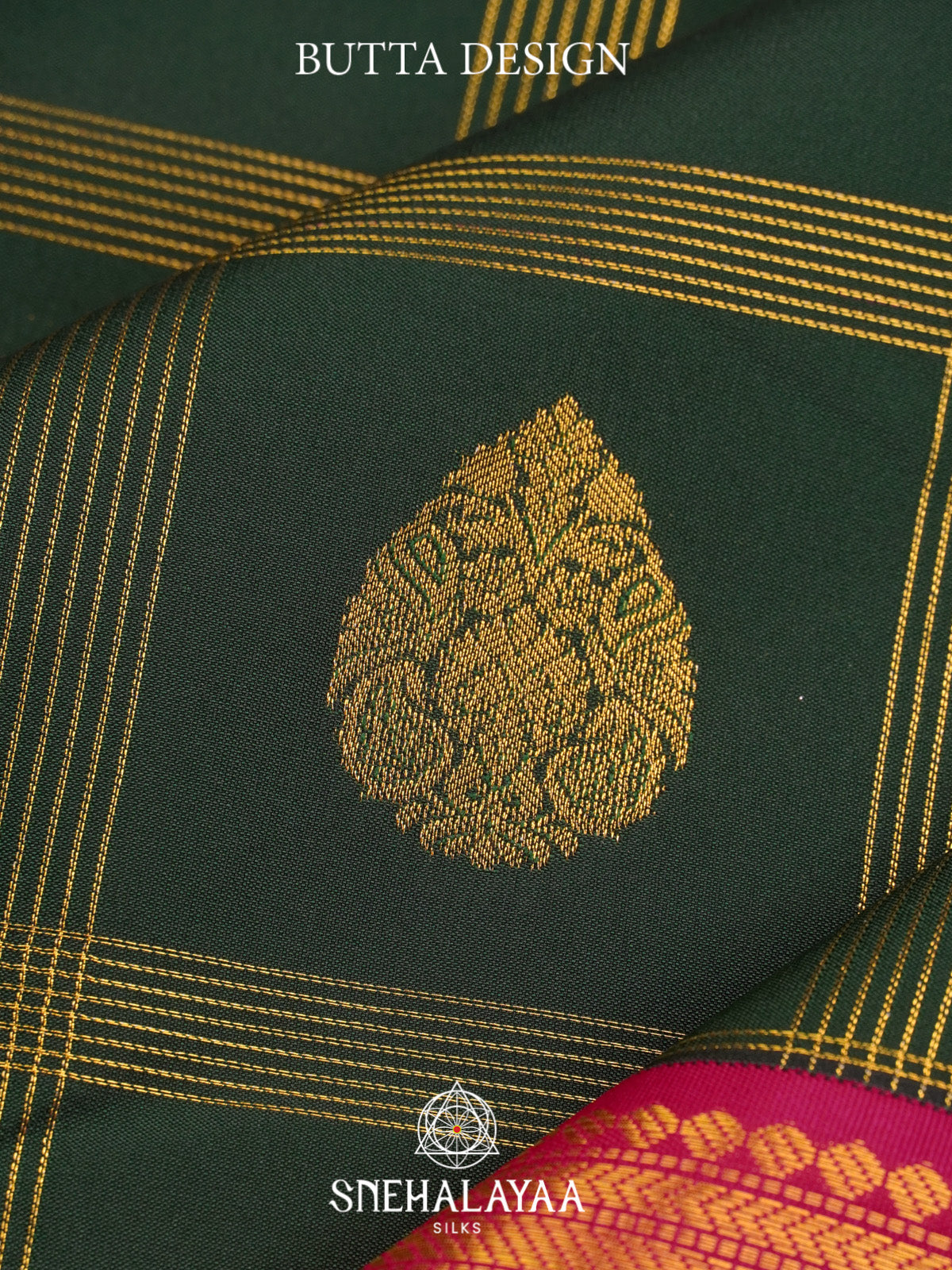 Forest Green Art Silk Saree