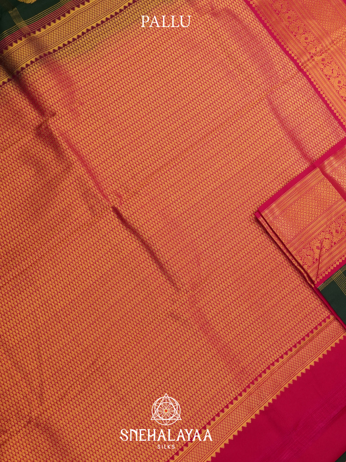 Forest Green Art Silk Saree
