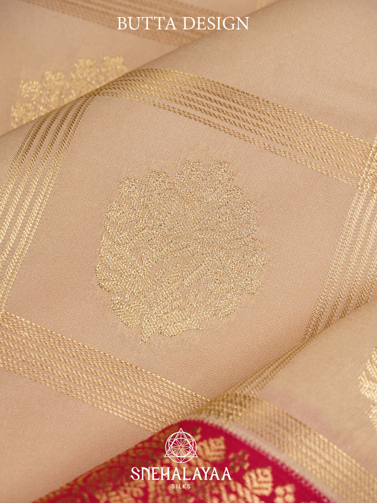 Cream Art Silk Saree