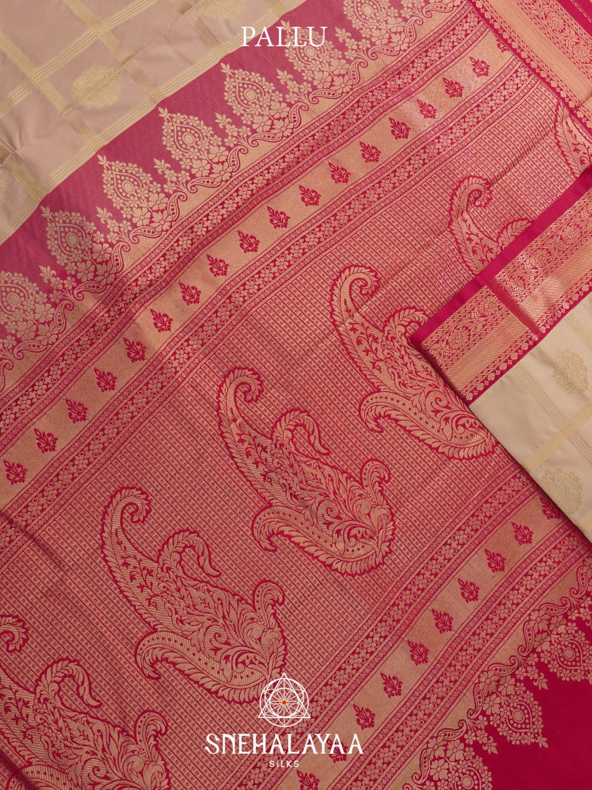 Cream Art Silk Saree