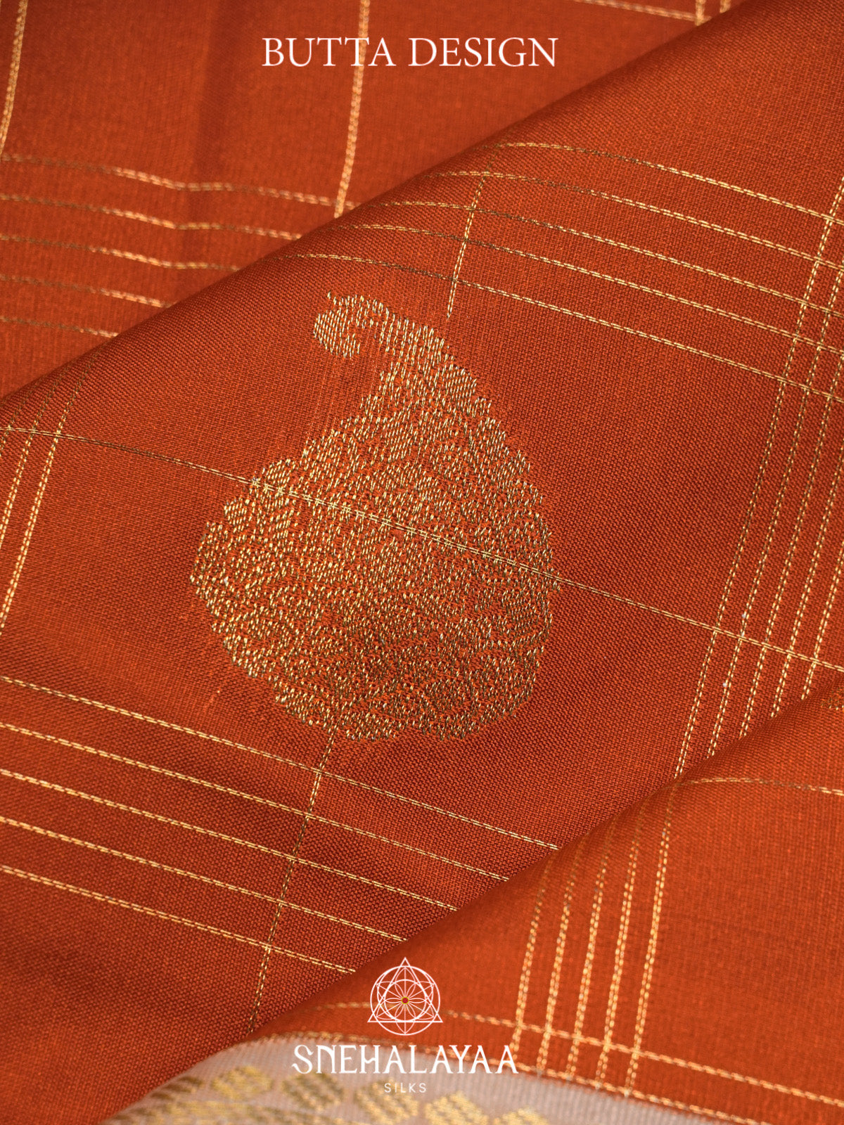 Orange Art Silk Saree