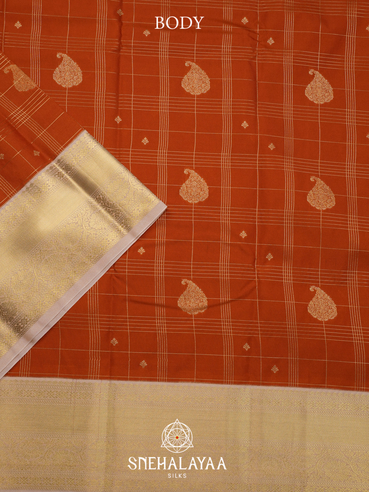 Orange Art Silk Saree