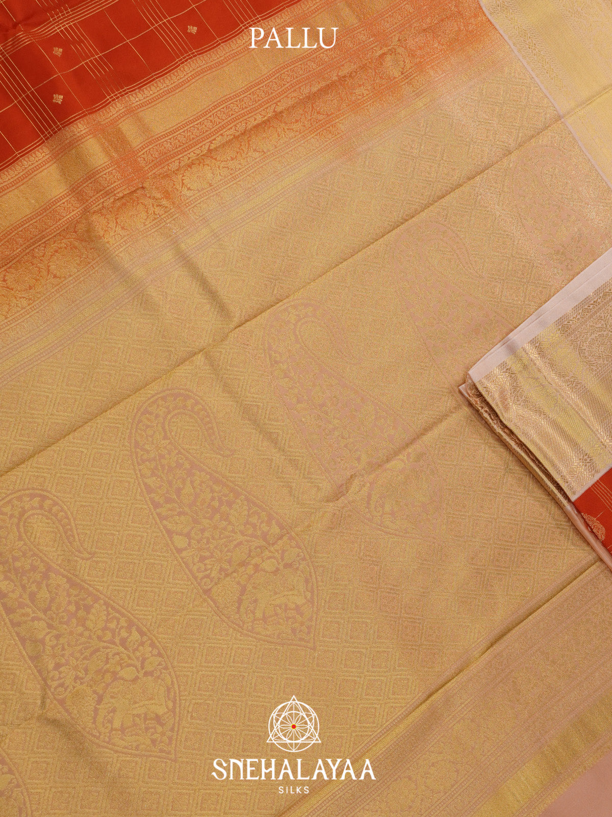 Orange Art Silk Saree